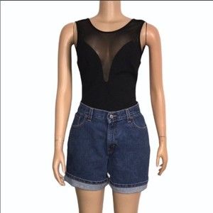 Vintage Levi's Denim Jean Shorts High rise Dark Wash 100% Cotton size 11